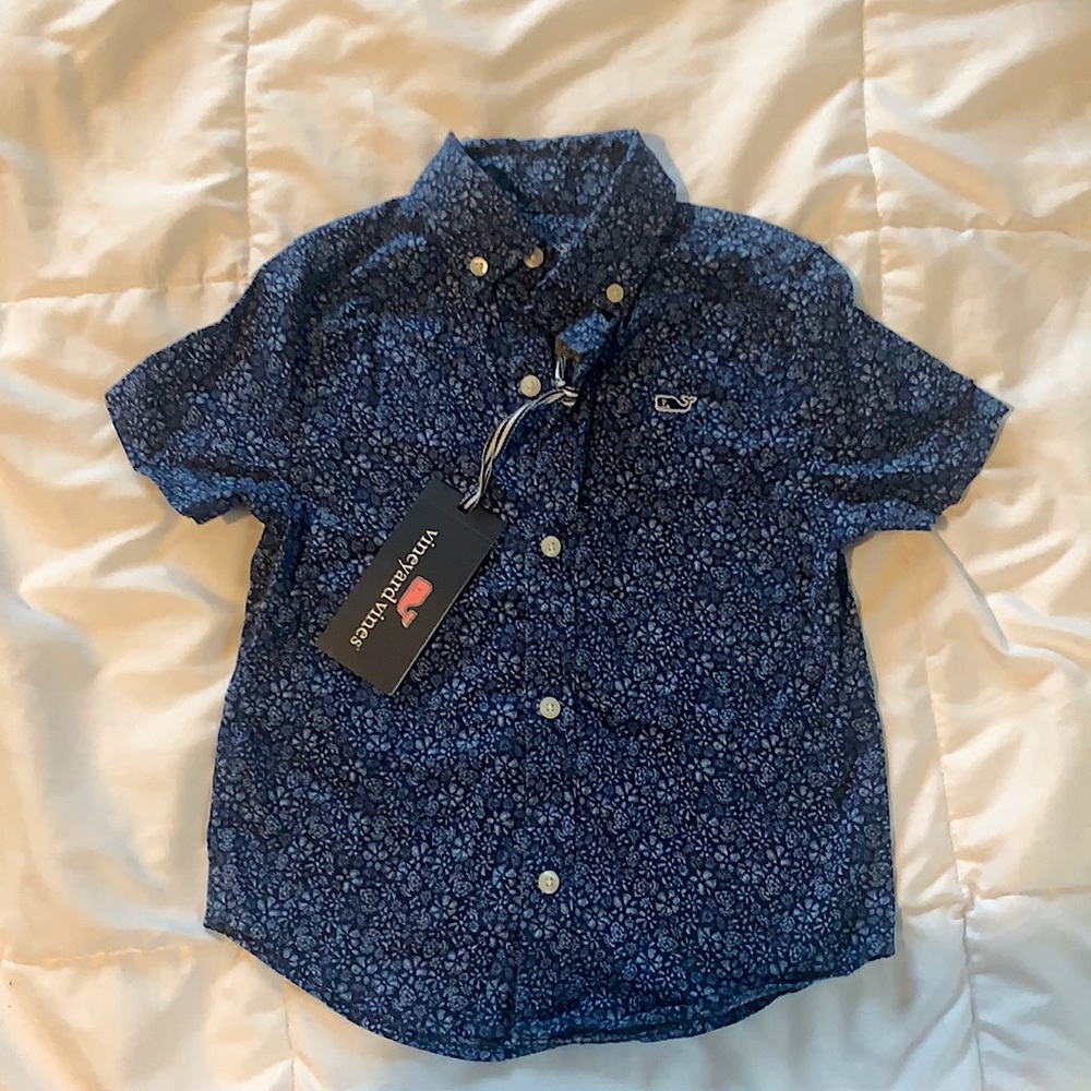 2T Boys vineyard vines short sleeve button up